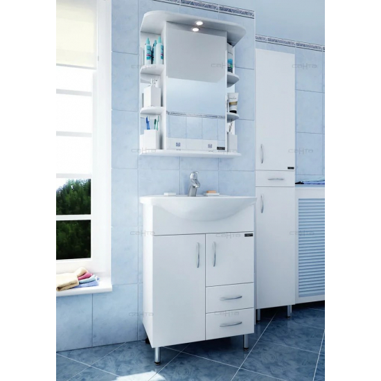 Зеркало-шкаф САНТА Герда 60 с подсветкой фацет