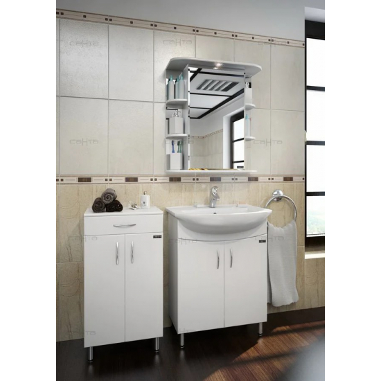 Зеркало-шкаф САНТА Герда 60 с подсветкой фацет