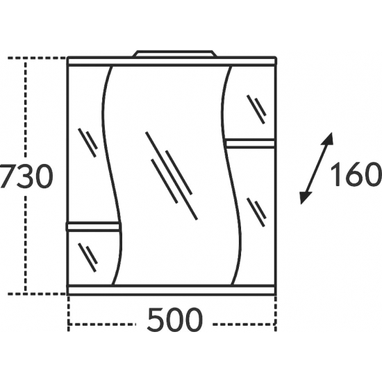 Зеркало-шкаф САНТА Лира 50