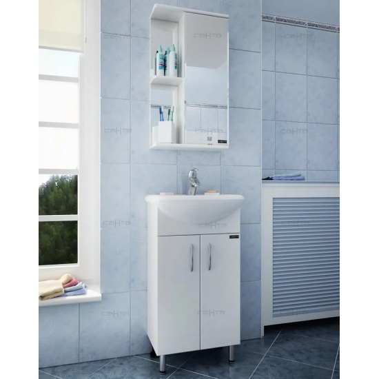 Зеркало-шкаф САНТА Ника 40 R правое, фацет