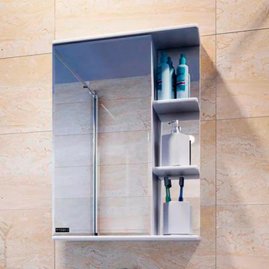 Зеркало-шкаф САНТА Ника 50 L левое, фацет