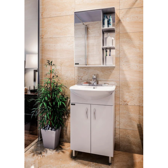 Зеркало-шкаф САНТА Ника 50 L левое, фацет