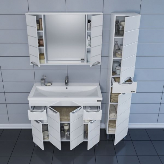 Зеркало-шкаф САНТА Родос 100 с подсветкой