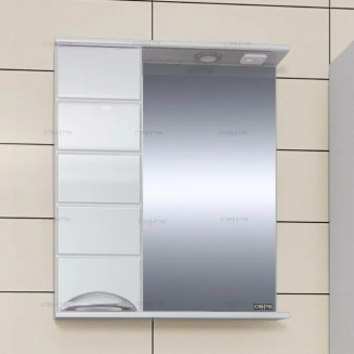 Зеркало-шкаф САНТА Родос 60 L левое, с подсветкой