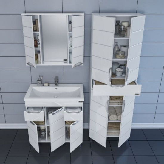 Зеркало-шкаф САНТА Родос 80 с подсветкой