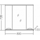 Зеркало-шкаф САНТА Родос 80 с подсветкой