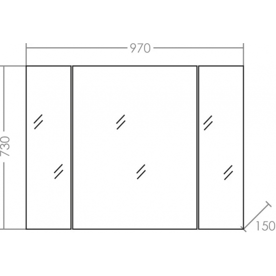 Зеркало-шкаф САНТА Стандарт 100 фацет