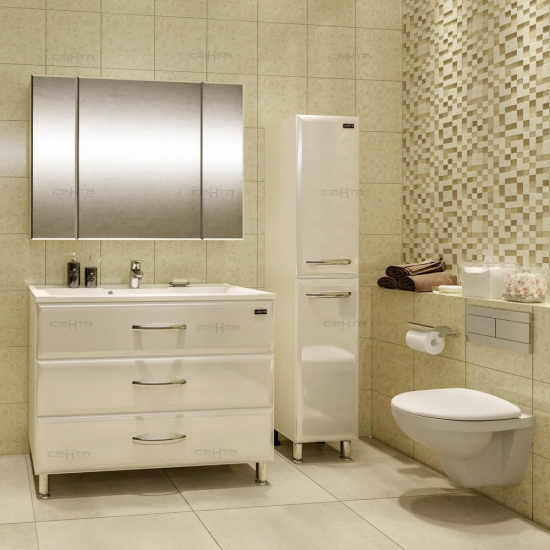 Зеркало-шкаф САНТА Стандарт 100 фацет