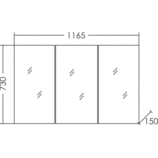 Зеркало-шкаф САНТА Стандарт 120 фацет