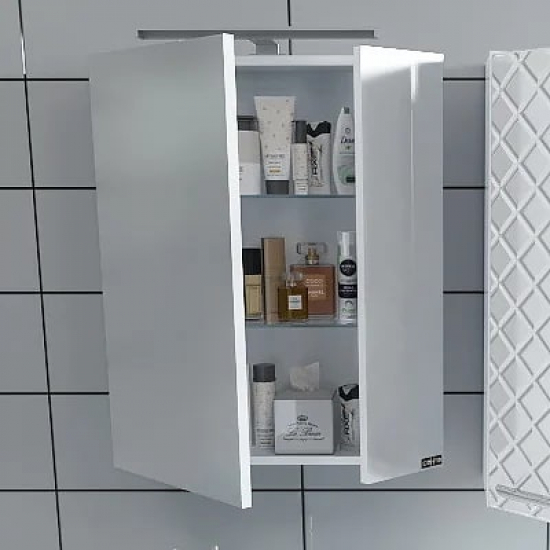 Зеркало-шкаф САНТА Стандарт 60 со светильником