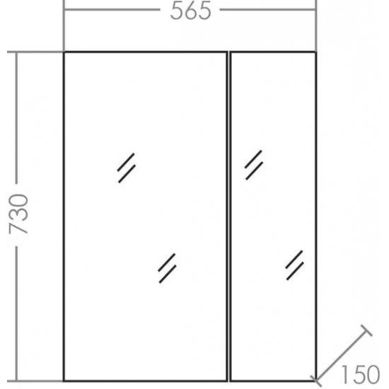 Зеркало-шкаф САНТА Стандарт 60