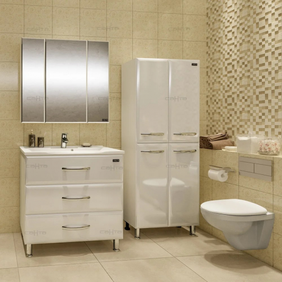 Зеркало-шкаф САНТА Стандарт 80 фацет