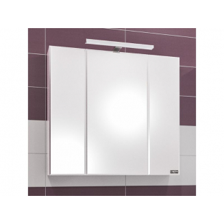 Зеркало-шкаф САНТА Стандарт 90 фацет, со светильником