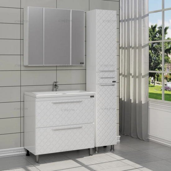 Зеркало-шкаф САНТА Стандарт 90 фацет