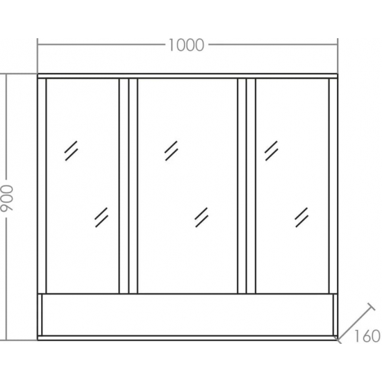 Зеркало-шкаф САНТА Вегас 100