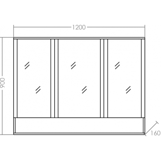 Зеркало-шкаф САНТА Вегас 120