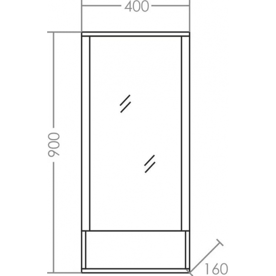 Зеркало-шкаф САНТА Вегас 40