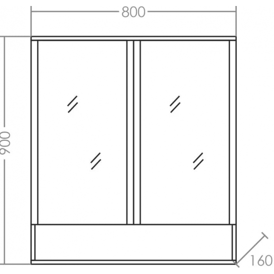 Зеркало-шкаф САНТА Вегас 80