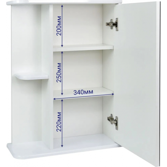 Зеркало-шкаф SANTREK HOME Гретта 52 правый