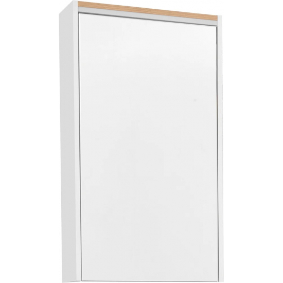 Зеркало-шкаф STWORKI Дублин 50 с подсветкой, навесное, белое, прямоугольное