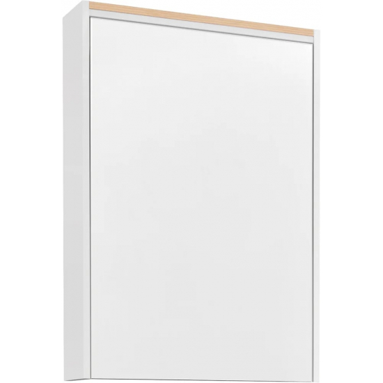 Зеркало-шкаф STWORKI Дублин 60 с подсветкой, навесное, белое, прямоугольное