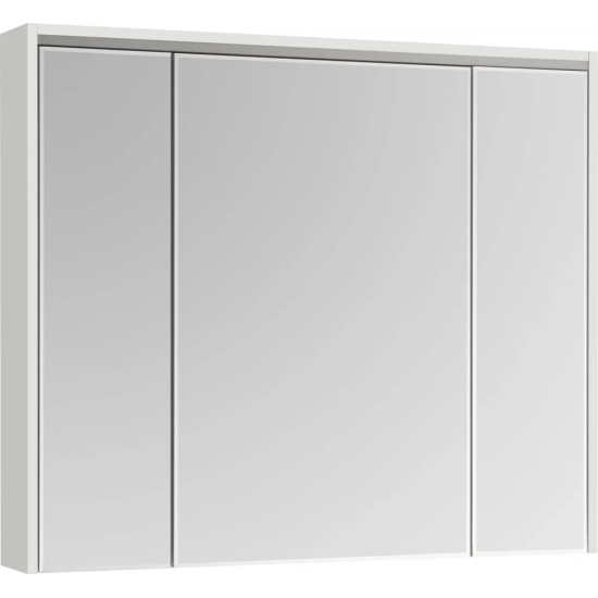 Зеркало-шкаф STWORKI Хельсинки 100 см, с подсветкой, навесной, большой, белый, прямоугольный