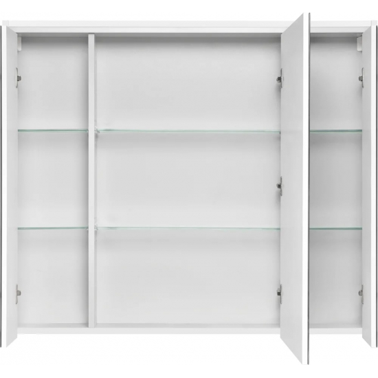 Зеркало-шкаф STWORKI Хельсинки 100 см, с подсветкой, навесной, большой, белый, прямоугольный