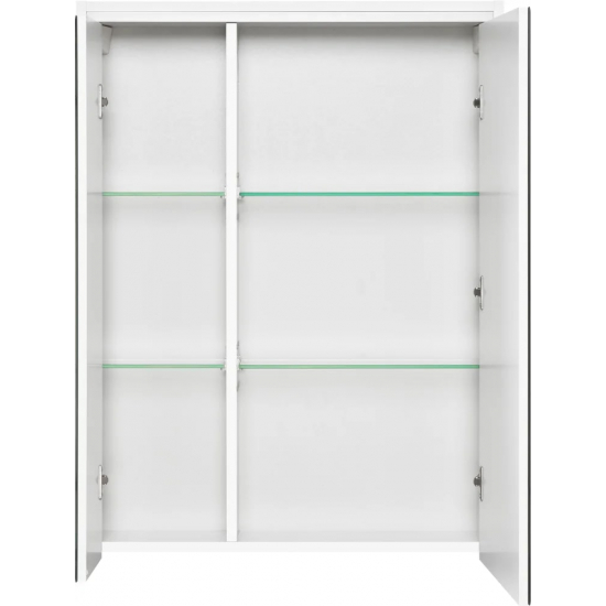 Зеркало-шкаф STWORKI Хельсинки 65 с подсветкой, навесной , белый, ДСП эмаль, светодиоды