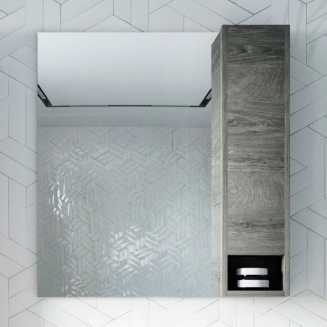 Зеркало-шкаф STWORKI Карлстад 75 R правое, дуб рошелье