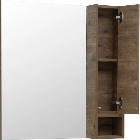 Зеркало-шкаф STWORKI Карлстад 75 R правое, дуб рустикальный