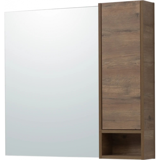 Зеркало-шкаф STWORKI Карлстад 90 R правое, дуб рустикальный