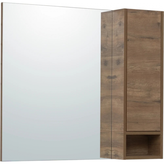 Зеркало-шкаф STWORKI Карлстад 90 R правое, дуб рустикальный