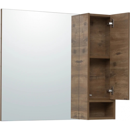 Зеркало-шкаф STWORKI Карлстад 90 R правое, дуб рустикальный