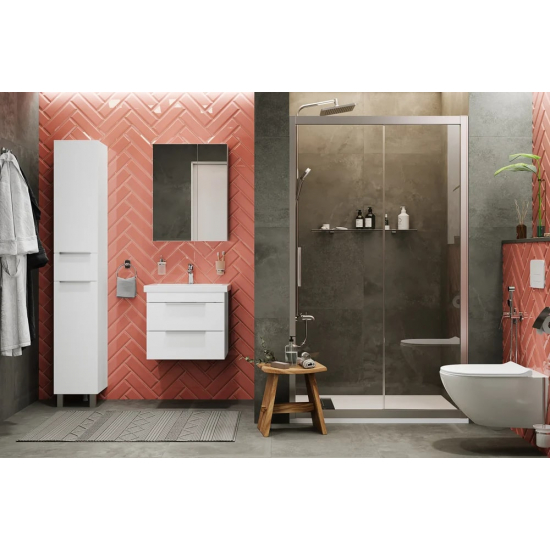 Зеркало-шкаф STWORKI Копенгаген 60 белое, навесное, прямоугольное, белое, в современном стиле