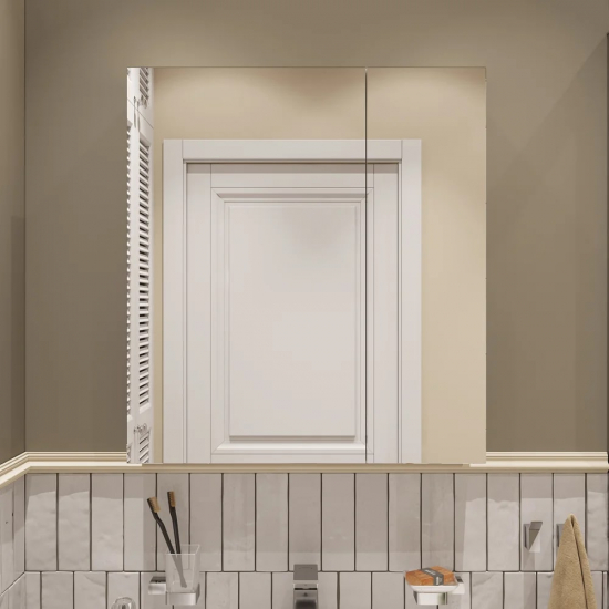 Зеркало-шкаф STWORKI Копенгаген 70 белое, навесное, прямоугольное, в современном стиле