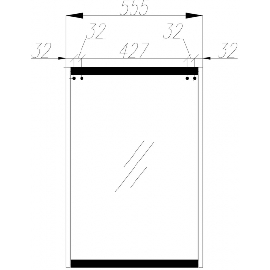 Зеркало-шкаф STWORKI Кронборг 55 см , навесной , в стиле лофт , черная , левый , прямоугольный