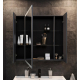 Зеркало-шкаф STWORKI Кронборг 90 см , навесной , в стиле лофт , черная , левый , прямоугольный