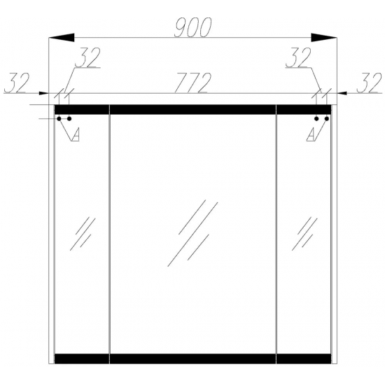 Зеркало-шкаф STWORKI Кронборг 90 см , навесной , в стиле лофт , черная , левый , прямоугольный