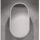Зеркало-шкаф STWORKI Мальмё МВК074 45, с подсветкой, белый, прямоугольный, навесной, овальный