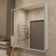 Зеркало-шкаф STWORKI Стокгольм МВК082 80, с подсветкой, прямоугольное, белое, в стиле лофт, навесное