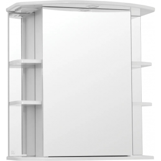 Зеркало-шкаф STYLE LINE Эко Стандарт Лира С 70 белый, с подсветкой