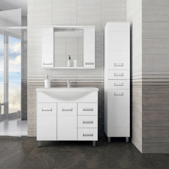 Зеркало-шкаф STYLE LINE Ирис 100/С белый