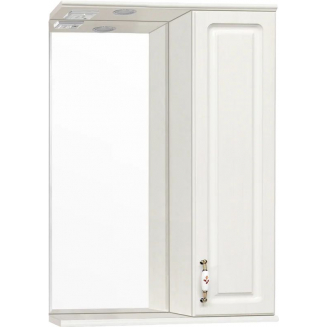 Зеркало-шкаф STYLE LINE Олеандр-2 55/С с подсветкой, рельеф пастель