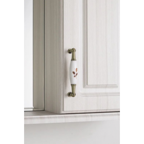 Зеркало-шкаф STYLE LINE Олеандр-2 90/С с подсветкой, рельеф пастель