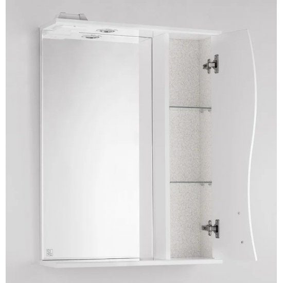 Зеркало-шкаф STYLE LINE Панда 60/С с подсветкой, Волна