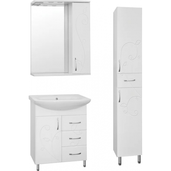 Зеркало-шкаф STYLE LINE Панда 65/С с подсветкой, Фьюжн