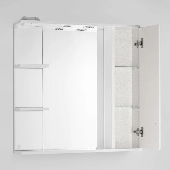 Зеркало-шкаф STYLE LINE Панда 80/С с подсветкой, Фьюжн