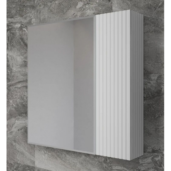 Зеркало-шкаф STYLE LINE Стокгольм 70, белый рифленый софт