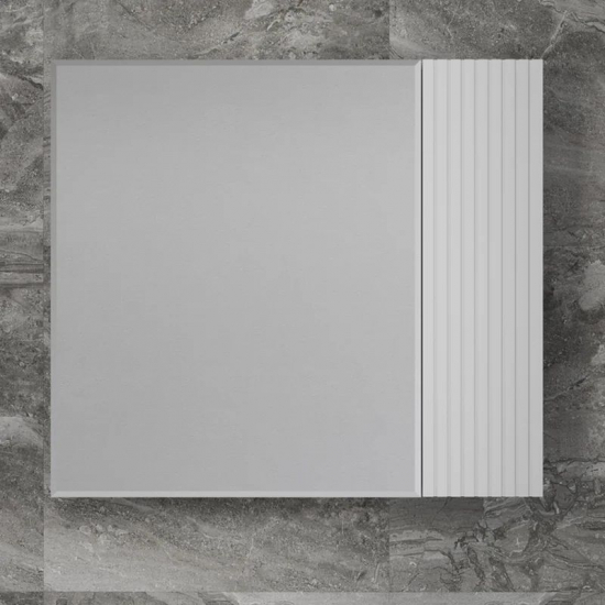 Зеркало-шкаф STYLE LINE Стокгольм 80, белый рифленый софт