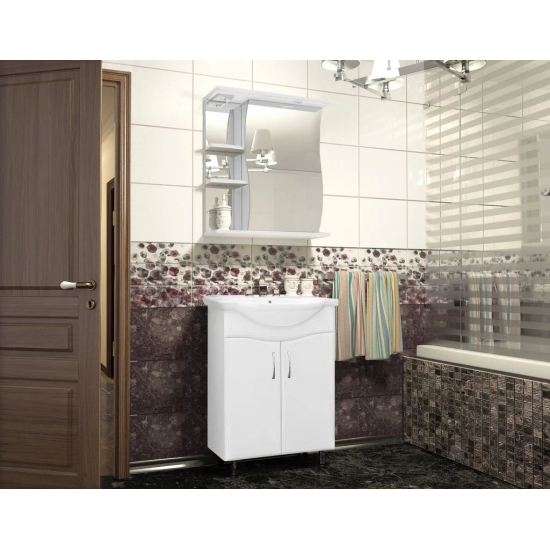 Зеркало-шкаф STYLE LINE Волна 60/С с подсветкой